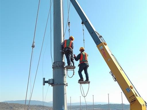 Construction site for telecom infrastructure