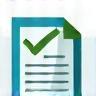 Icon representing review details